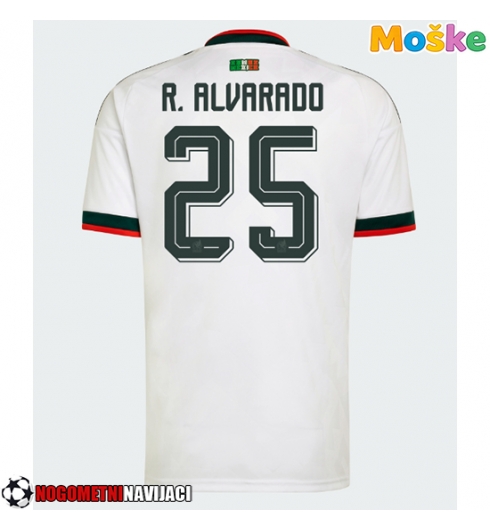 Moške Nogometnih dresov Mehika Roberto Alvarado #25 Gostujoči SP 2026 Kratki rokavi Moške Nogometnih dresov Mehika Roberto Alvarado #25 Gostujoči SP 2026 Kratki rokavi